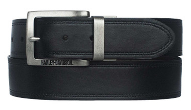 Harley-Davidson Men's Traditional H-D Reversible Leather Belt - Black/Brown - Wisconsin Harley-Davidson