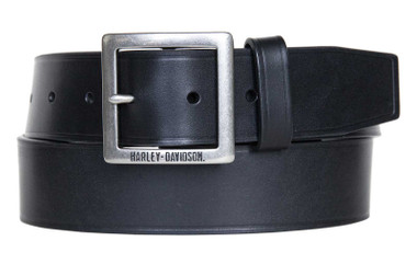 Harley-Davidson® Men's Vintage Race Genuine Black Leather Belt