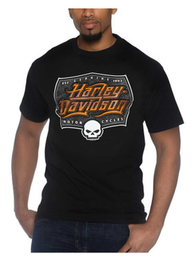 Harley-Davidson Men's Willie G Skull Short Sleeve Crew-Neck T-Shirt, Black - Wisconsin Harley-Davidson