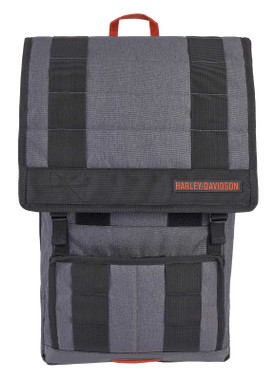 Harley-Davidson Commuter H-D Slim Flap Closure Backpack - Heather Gray - Wisconsin Harley-Davidson