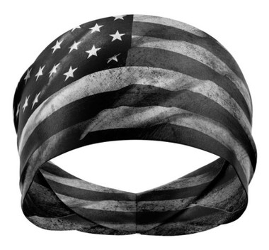 That's A Wrap Unisex Old Glory Versatile Multi-Function Do Band - Black/Gray - Wisconsin Harley-Davidson