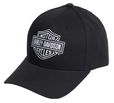 Harley-Davidson Men's Bar & Shield Curved Bill Snapback Baseball Cap - Black - Wisconsin Harley-Davidson