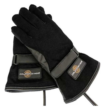 California Heat 12V Heated Wind & Water Proof Riding Gloves - Black - Wisconsin Harley-Davidson