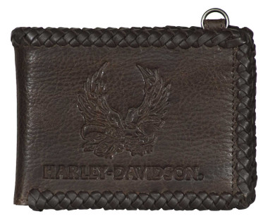 Harley-Davidson Men's Ride Free Bi-Fold Leather Wallet w/RFID Protection - Brown - Wisconsin Harley-Davidson