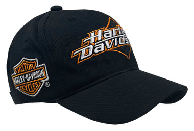 Harley-Davidson Men's Embroidered H-D Curved Bill Adjustable Baseball Cap- Black - Wisconsin Harley-Davidson