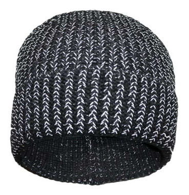 That's A Wrap Unisex Highly Reflective Woven Yarn Winter Knit Beanie - Black - Wisconsin Harley-Davidson