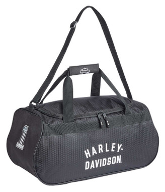 Harley-Davidson Off-White #1 Logo Sports Duffel Bag w/ Shoulder Strap - Black - Wisconsin Harley-Davidson