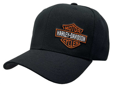 Harley-Davidson Men's Hat Embroidered Bar & Shield Curved Bill Baseball Cap - Black - Wisconsin Harley-Davidson