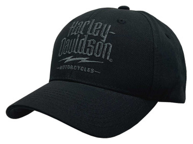 Harley-Davidson Men's Electric H-D Curved Bill Snapback Baseball Cap - Black - Wisconsin Harley-Davidson