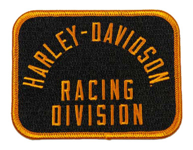 Harley-Davidson 4 in. Embroidered Racing Davidson H-D Text Emblem Sew-On Patch - Wisconsin Harley-Davidson