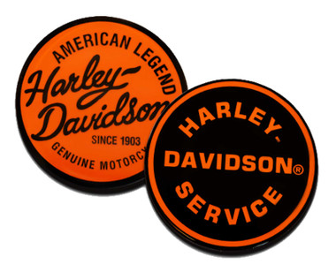 Harley-Davidson Service Department Metal Challenge Coin, 1.75 in. - Orange/Black - Wisconsin Harley-Davidson