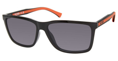 Harley-Davidson Men's Square Frame Sunglasses, Shiny Black Frames & Smoke Lenses - Wisconsin Harley-Davidson