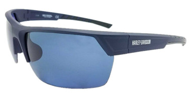 Harley-Davidson Men's HD Semi-Rimless Sunglasses, Matte Blue Frame & Blue Lenses - Wisconsin Harley-Davidson