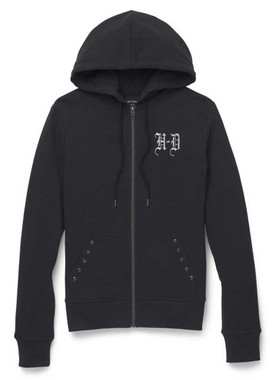 Harley-Davidson Women's Special Amplifier Zip Front Hoodie, Black 96417-22VW - Wisconsin Harley-Davidson Harley-Davidson Women's Special Amplifier Zip Front Hoodie, Black 96417-22VW - Wisconsin Harley-Davidson