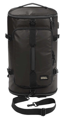 Harley-Davidson Water-Resistant Travel Hybrid Duffel Bag/Backpack - Black - Wisconsin Harley-Davidson