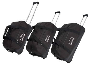 Harley-Davidson Rugged Twill Embroidered Logo Rolling Duffel Bag - Black - Wisconsin Harley-Davidson