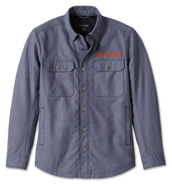 Harley-Davidson® Men's Staple Long Sleeve Button Shirt - Peacoat