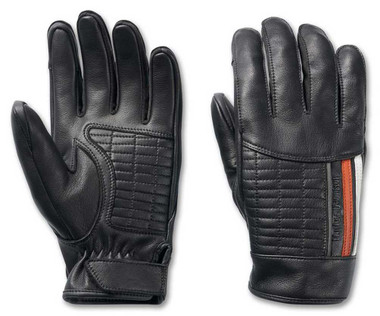 Harley-Davidson Men's South Shore Full-Finger Leather Gloves, Black 98103-23VM - Wisconsin Harley-Davidson