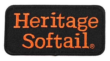Harley-Davidson 4 in. Embroidered Heritage Softail Emblem Sew-On Patch - Black - Wisconsin Harley-Davidson