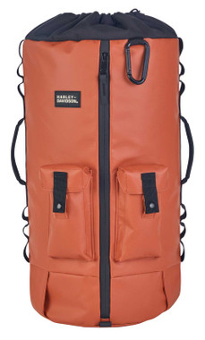 Harley-Davidson Water-Resistant Drawstring Hybrid Duffel/Backpack - Vintage Rust - Wisconsin Harley-Davidson