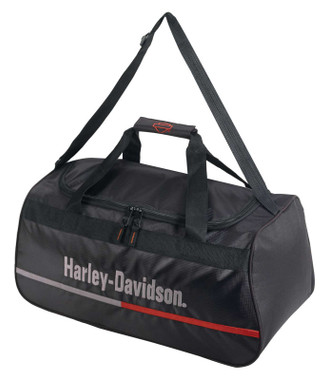 Harley-Davidson® Off-White #1 Logo Sports Duffel Bag w/ Shoulder Strap -  Black