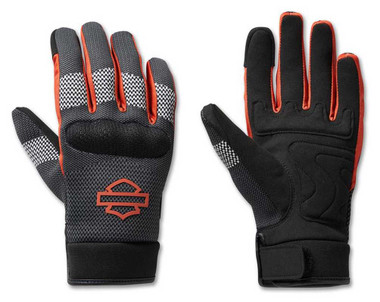 Harley-Davidson® Men's Dyna Knit Mesh Full-Finger Gloves- Asphalt 