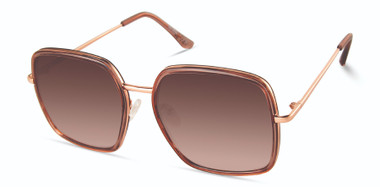 Harley-Davidson Women's Oversized Square Frame, Light Brown Frame & Lenses - Wisconsin Harley-Davidson