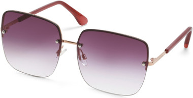 Harley-Davidson Women's Retro Sunglasses, Rose Gold Frame & Gradient Smoke Lens - Wisconsin Harley-Davidson