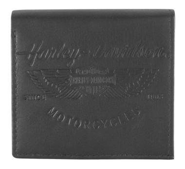 Harley-Davidson Women's Free Spirit Bi-Fold Leather Wallet w/ RFID - Black - Wisconsin Harley-Davidson