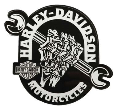 Harley-Davidson Cut-Out Spooky Fingers Hard Acrylic Magnet - 4 inch - Black - Wisconsin Harley-Davidson