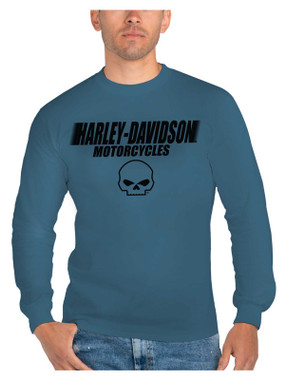 Harley-Davidson Men's Long Sleeve Tee Shirts - Wisconsin
