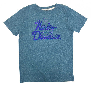 Harley-Davidson Girl's Compose H-D Toddler Short Sleeve Tee - Turquoise - Wisconsin Harley-Davidson