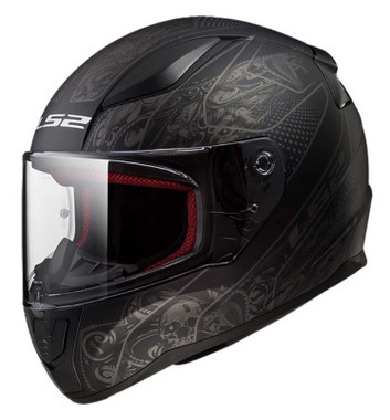 LS2 Helmets Rapid Crypt Full Face Light-Weight Motorcycle Helmet - Matte Black - Wisconsin Harley-Davidson