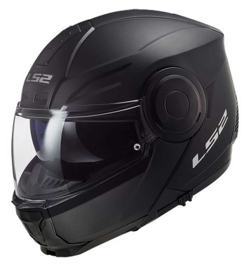 LS2 Helmets Horizon Solid Modular Sun Shield Motorcycle Helmet - Matte Black - Wisconsin Harley-Davidson