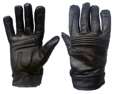 Castle Men's Axis Perforated Carbon Knuckles Leather Full-Finger