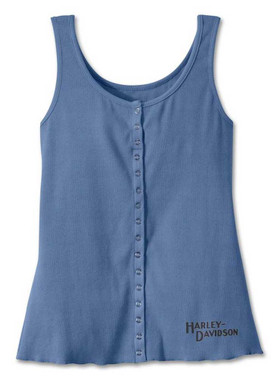 Harley-Davidson Women's Hometown B&S Fashion Sleeveless Tank - Blue 97456-23VW - Wisconsin Harley-Davidson