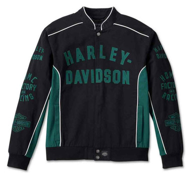 Harley-Davidson Men's Team Sport Colorblocked Causal Jacket - Black 97438-23VM - Wisconsin Harley-Davidson