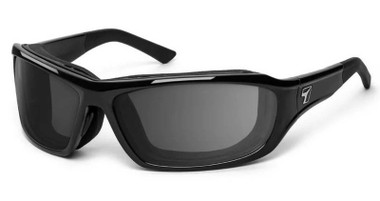 7EYE Unisex Derby Darkshift Photochromic Riding Eyewear - Glossy Black Frames - Wisconsin Harley-Davidson