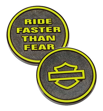 Harley-Davidson Python Bar & Shield Metal Challenge Coin, 1.75 inch - Neon Green - Wisconsin Harley-Davidson