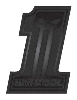 Harley-Davidson 4 in. Embroidered Sharp H-D Emblem Sew-On Patch -  Black/Orange, Harley Davidson 