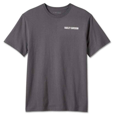 Harley-Davidson Men's Oil Can Short Sleeve Cotton Tee - Gray 99088-24VM - Wisconsin Harley-Davidson