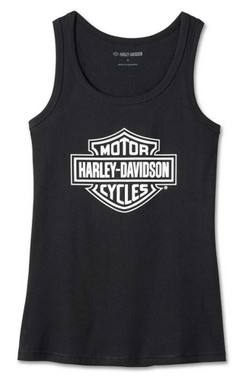 Harley-Davidson Women's Bar & Shield Sleeveless Tank Top - Black 99097-24VW - Wisconsin Harley-Davidson