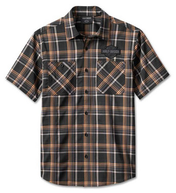 Harley-Davidson Men's Bar & Shield Performance Plaid Shirt - Neutral 96621-23VM - Wisconsin Harley-Davidson