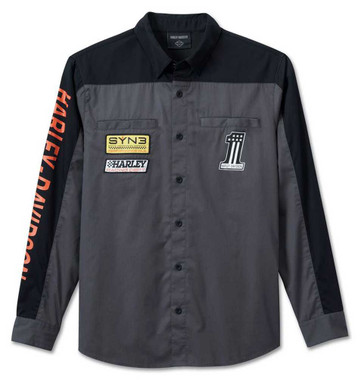 Harley-Davidson® Men's Performance Colorblock #1 Logo Shirt - Slim Fit