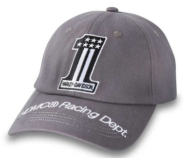 Harley-Davidson Men's #1 Logo Adjustable Baseball Cap - Gray 97610-24VM - Wisconsin Harley-Davidson