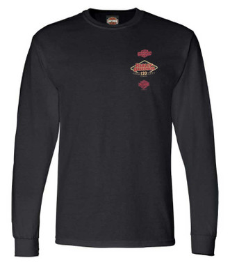 Harley-Davidson Men's 120th Anniversary Left Chest Decal Long Sleeve T-Shirt - Wisconsin Harley-Davidson