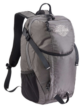 Harley-Davidson Embroidered B&S Zero Gravity Water-Resistant Backpack - Gray - Wisconsin Harley-Davidson