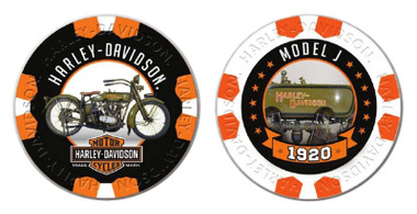 Harley-Davidson Vintage Series 5 - 1920 Model J Collectible Poker Chips - Wisconsin Harley-Davidson