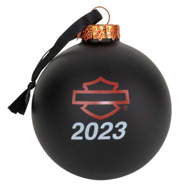 Harley-Davidson 2023 Bar & Shield Glass Ball Holiday Christmas Tree Ornament - Wisconsin Harley-Davidson
