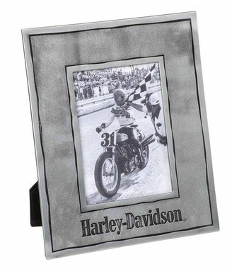 Harley-Davidson Metal Picture Frame, Photo Frame Holds 4 x 6 or 5 x 7 Photo - Wisconsin Harley-Davidson